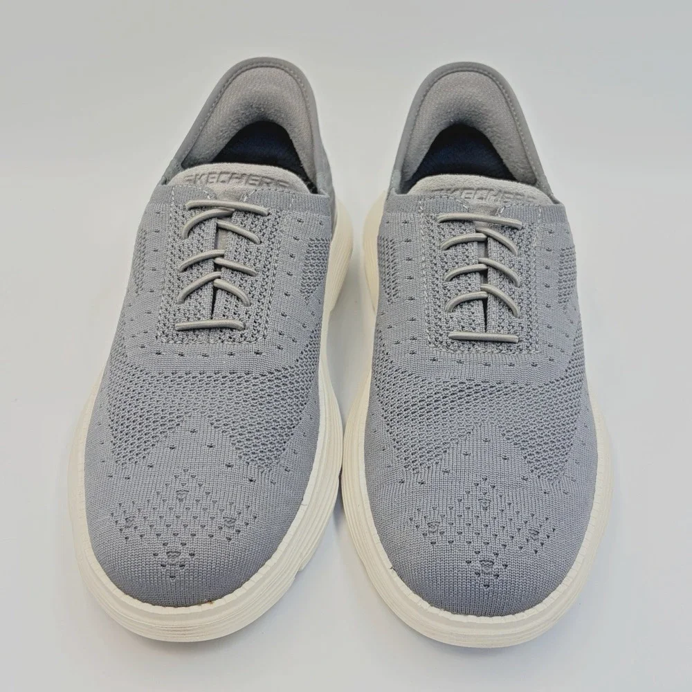 Skechers Garza Palma Men's 8.5 Slip Ins Charcoal Comfort Casual Memory Foam